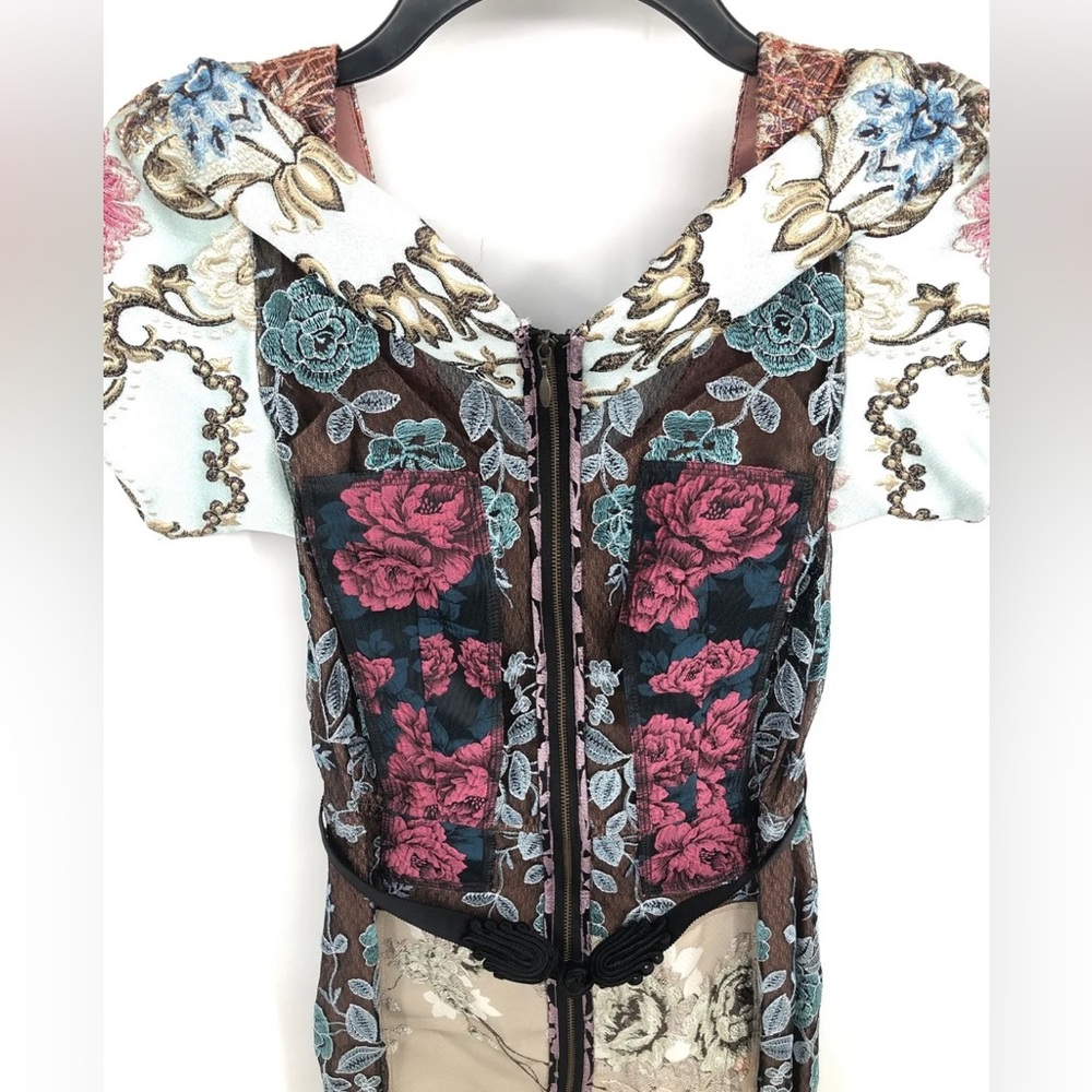 Byron Lars Beguile Brocade Sheath Dress Size 0 - Picture 2 of 10